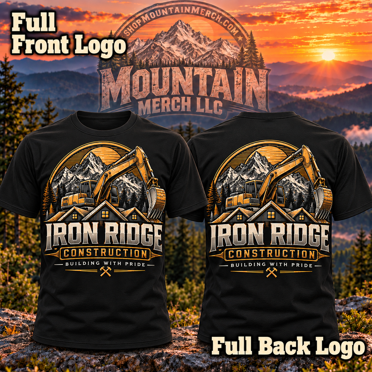 Make your own t-shirt- Full front & full back imprint!